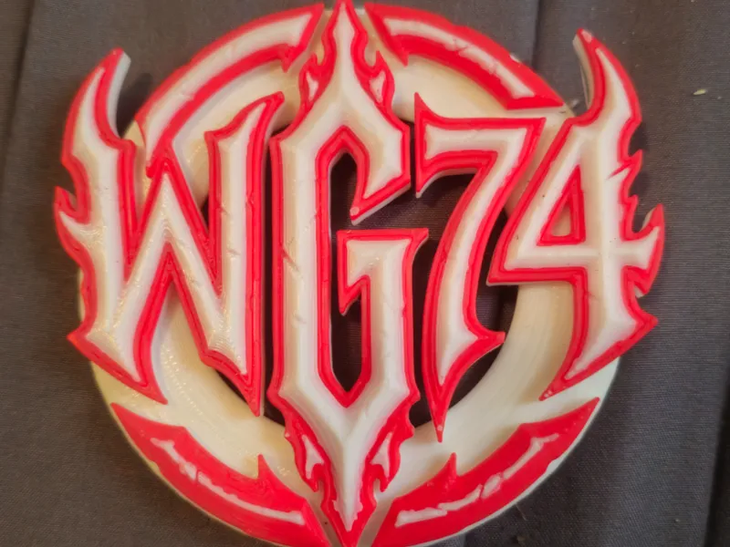 WG74 / Эмблема и настенный знак Wrath of God 1974 Heavy Metal