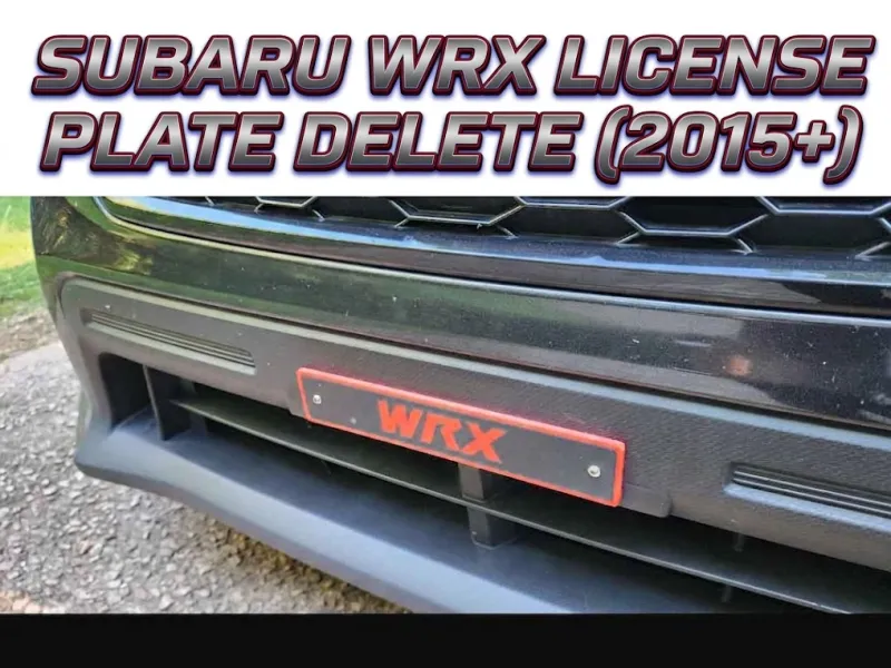 Subaru WRX License Plate Delete (2015+)