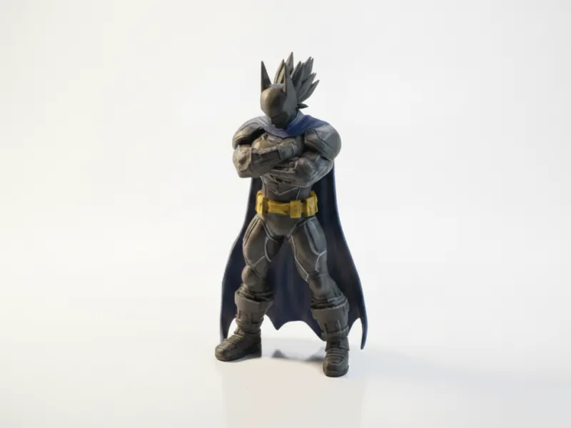 Figurina di Batman con mantello DC Comics da collezione stampabile in 3D