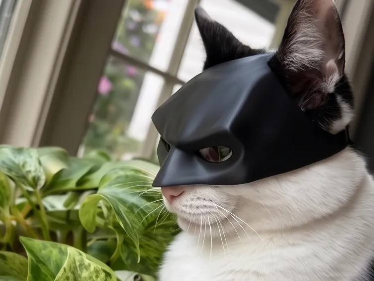 Máscara de Guerrero Gato Negro – Inspirada en Batman