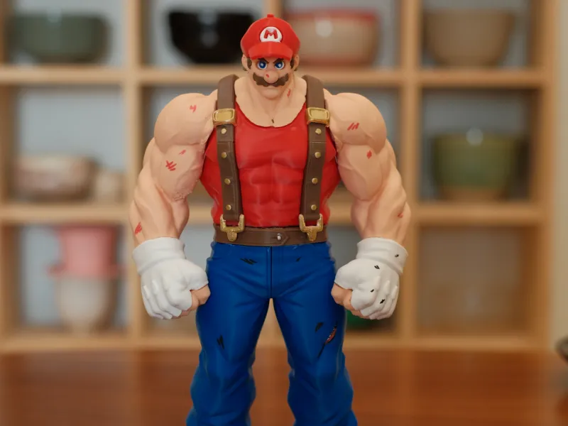 Buff Mario - Muscular Edition ( MultiParts / No Ams / 3mf )