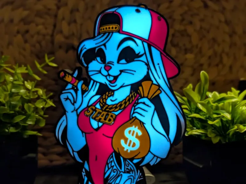 Gangster Lola Bunny LED Lightbox Lampe -Creality