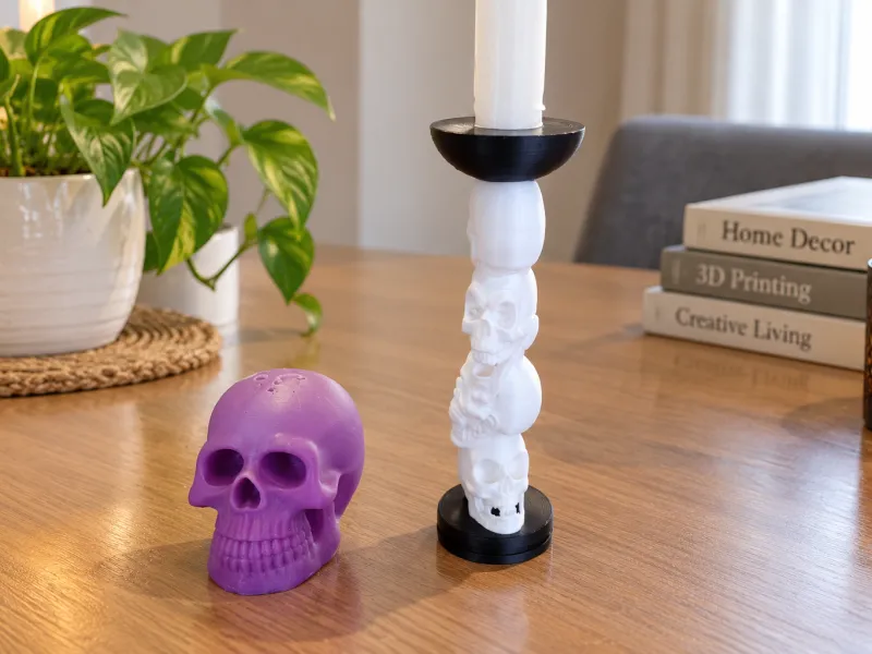 Candelabro de Calaveras Verticales
