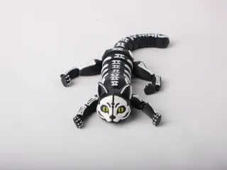 Skeleton Cat Flexi Toy - Articulated Collectible