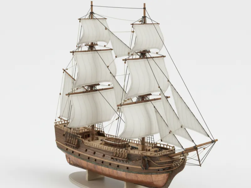 Segelschiff (Holz, Dreimaster)
