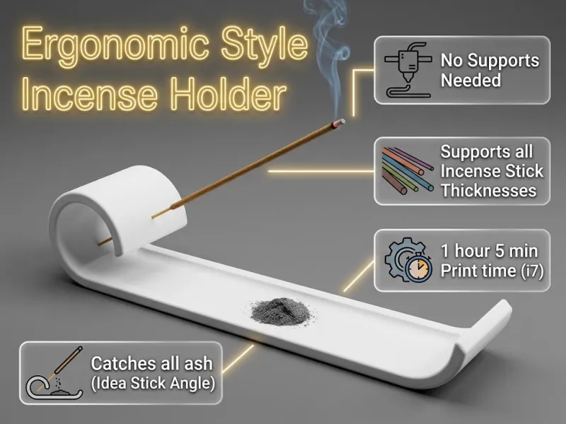 Ergonomic Incense Stick Holder