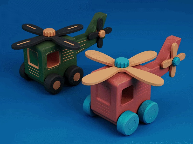 CubeCopter Modular Toy Helicopter | Support-Free Assembly