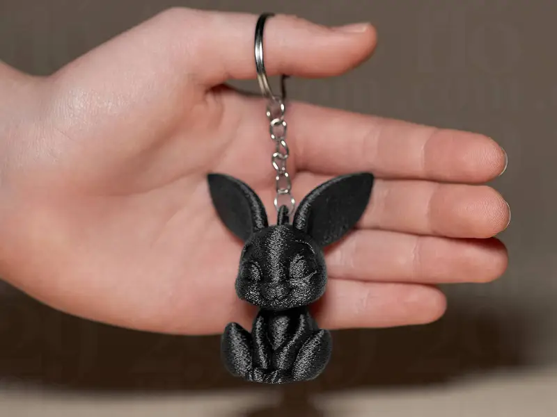 Mini Figura de Coelho e Chaveiro