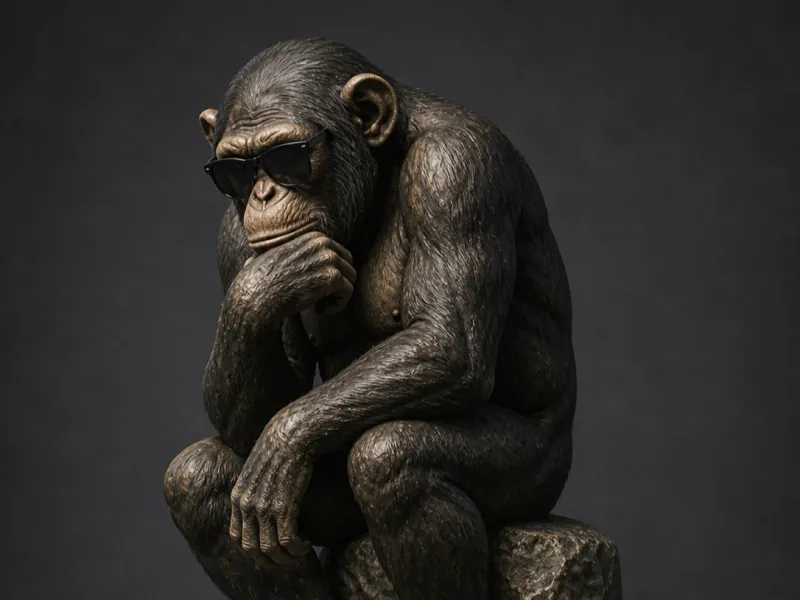 Macaco Pensador de Óculos