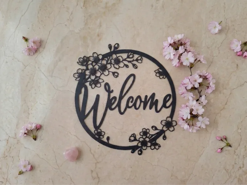 Wallart Welcome & Sakura