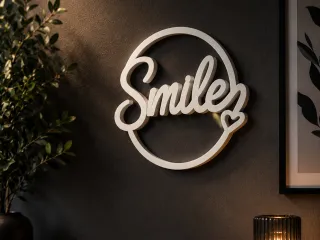 Smile Wall Art-Modern Minimalist Home Decor