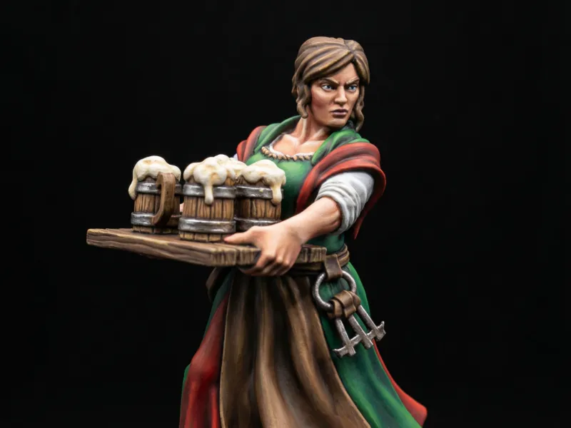 FREE NPC Maid Fantasy Miniatures 32mm STL for TTRPG