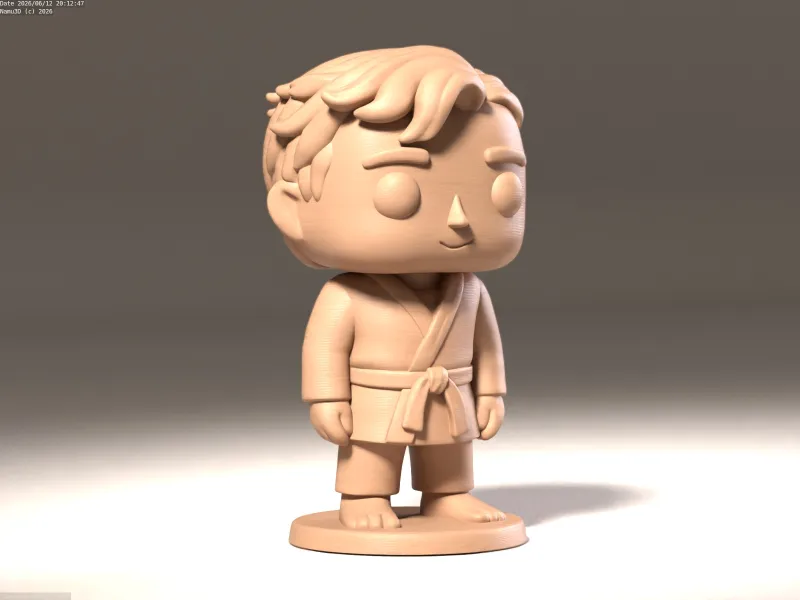 Judo Dude - Fuerza Serena | Linda Figura de Personaje Chibi