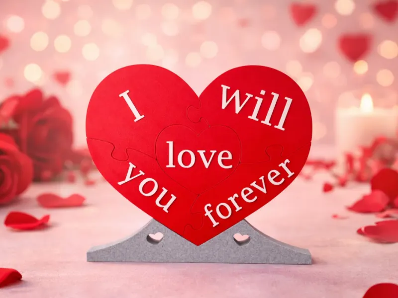 Heart-shaped jigsaw puzzle