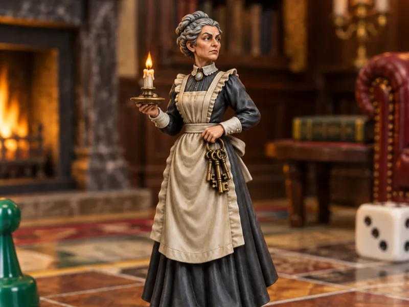 Cluedo 45 mm miniature : Mrs. White / Mme Leblanc