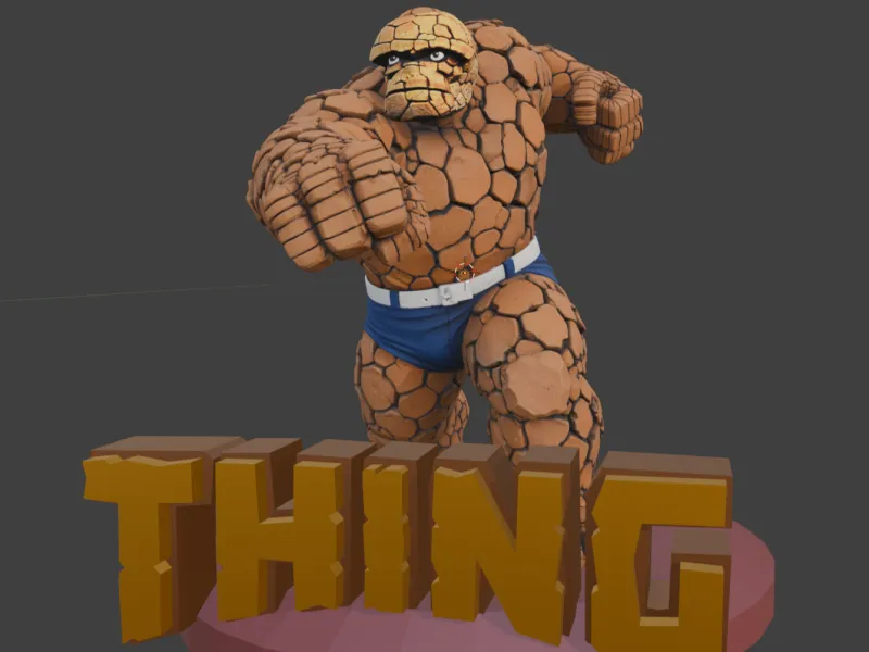 THE THING - Ben Grimm Fantastic Four Retro Comic Statue