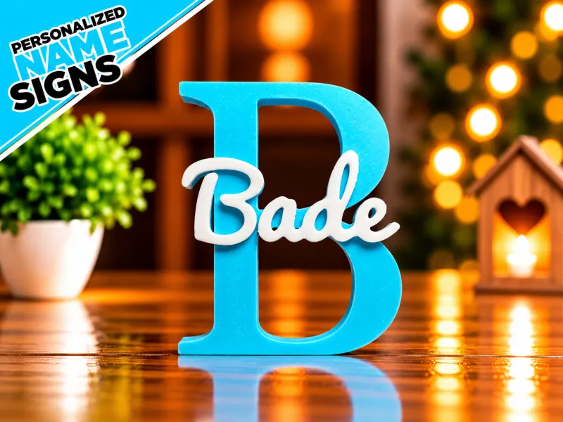 Placa de Nome 3D - Bade