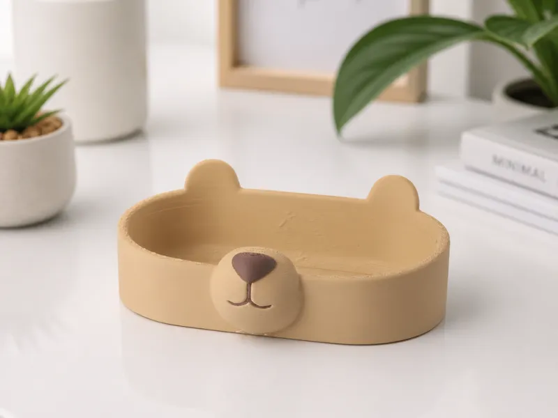 Bear Face Tray - Cute Animal Storage Dish
