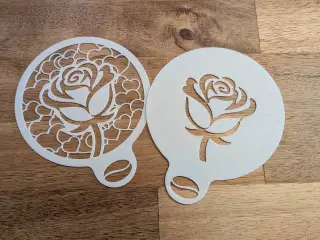 Coffee - Cocoa Art Stencils (roses)