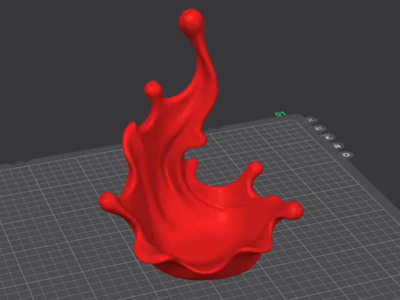 milk splash 3d model