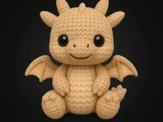 Knitted dragon