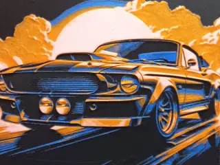 Hueforge Mustang Morning Wall Art