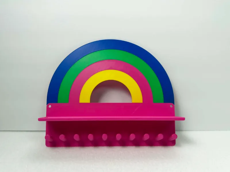 Rainbow Jewelry Shelf & Pegs
