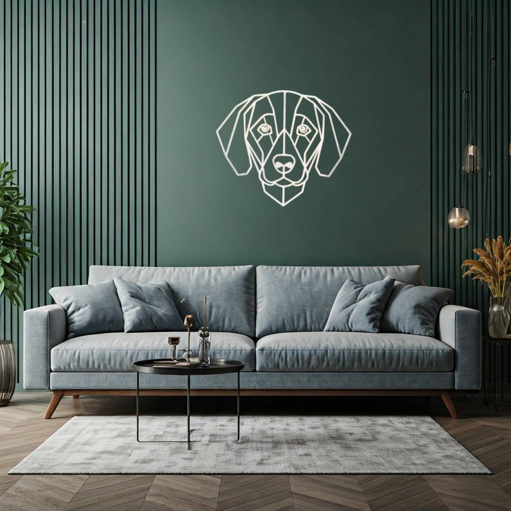 Dog Beagle for wall WallArt Low poly