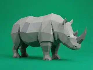 #27 | rhino lowpoly