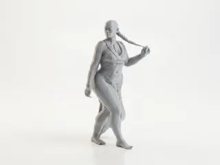 Thick Lady Fantasy Female Figurine 3D Printable