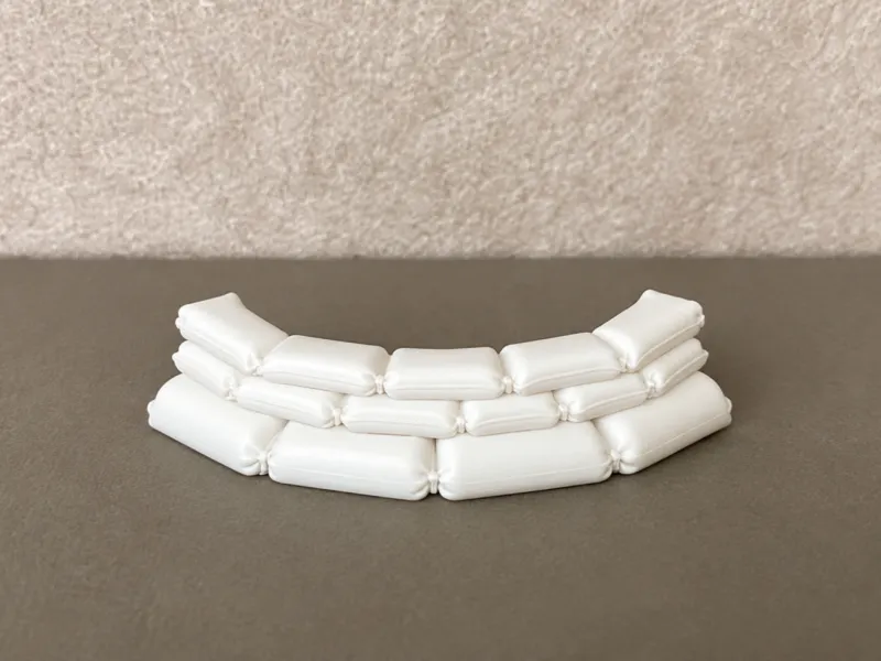 Curved Sandbag Defensive Barrier