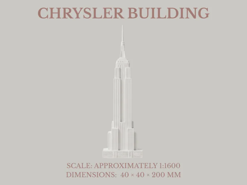 Chrysler Building - 1:1600 Scale 3D Model
