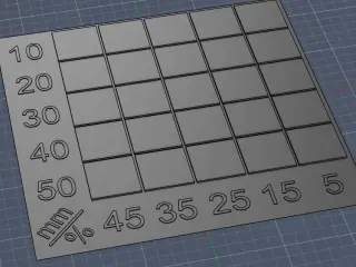 Ironing test plate Multiple layer heights + settings