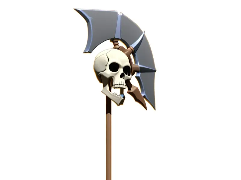 Skullreaver Battle Axe 3D Printable Model