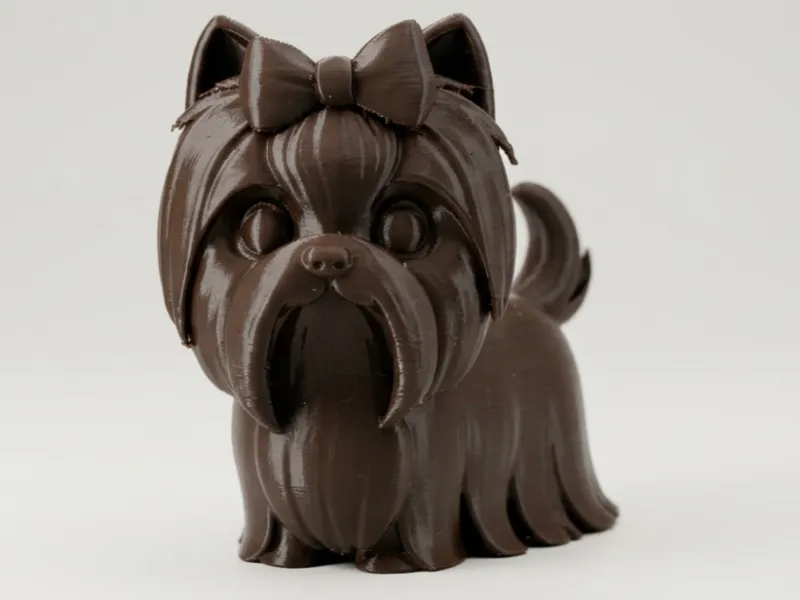 Impression 3D mignon de Yorkshire Terrier – Adorable figurine de chien Yorkie