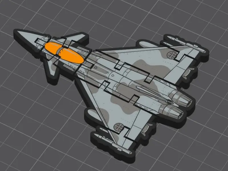 Eurofighter Typhoon Multi-Colour Articulated Flexi