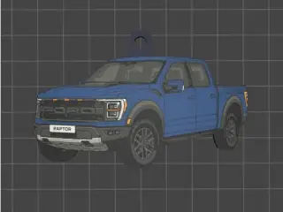 Ford F‑150 Raptor Keychain