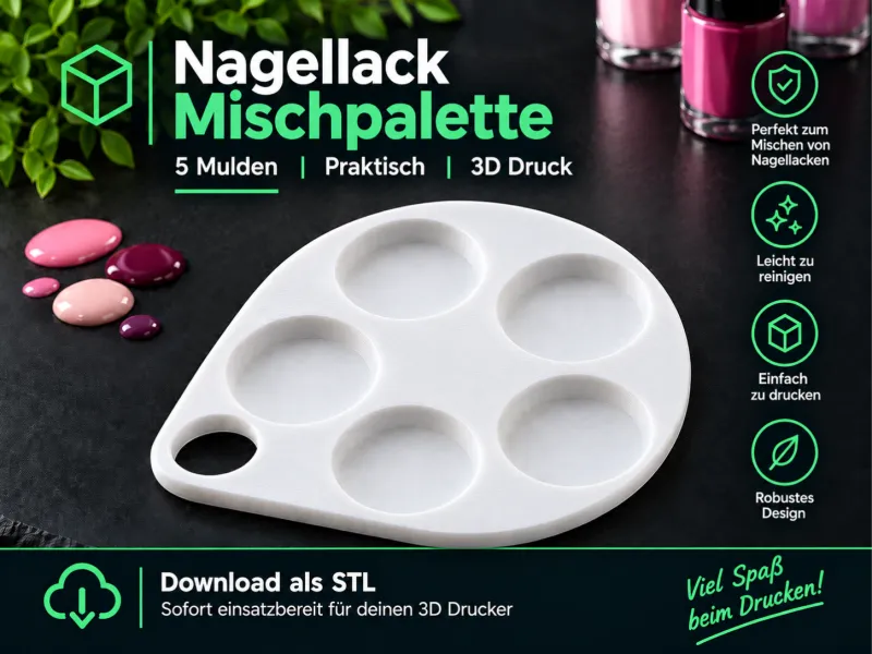 Nagellack Mischpalette ( Lochdurchmesser 20mm)