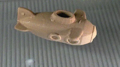 [Giocattolo per la vasca] Sottomarino in stile Q che controlla liberamente l'immersione in acqua, stampa in 1 ora