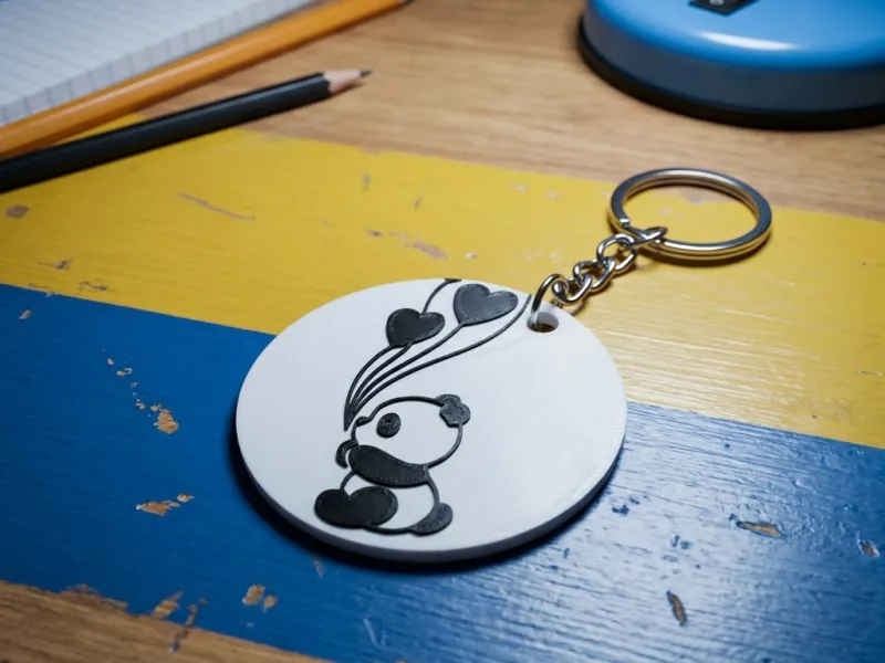 Keychain  Osito _ corazones