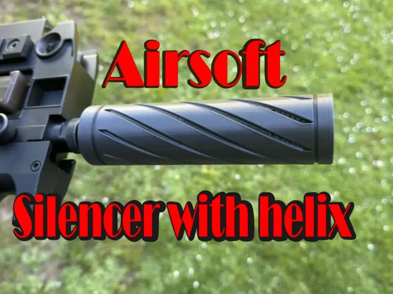 Airsoft Silencer with helix 150mm, M14x1