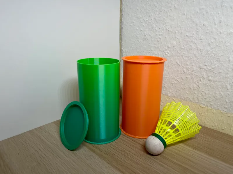 Badminton-Federballtube