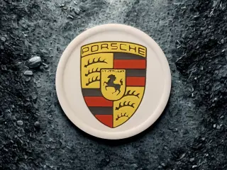 Porsche multi-color coffee coaster