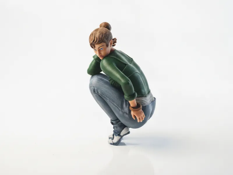 Dame in der Hocke Figurine Weibliche Figur 3D-druckbar