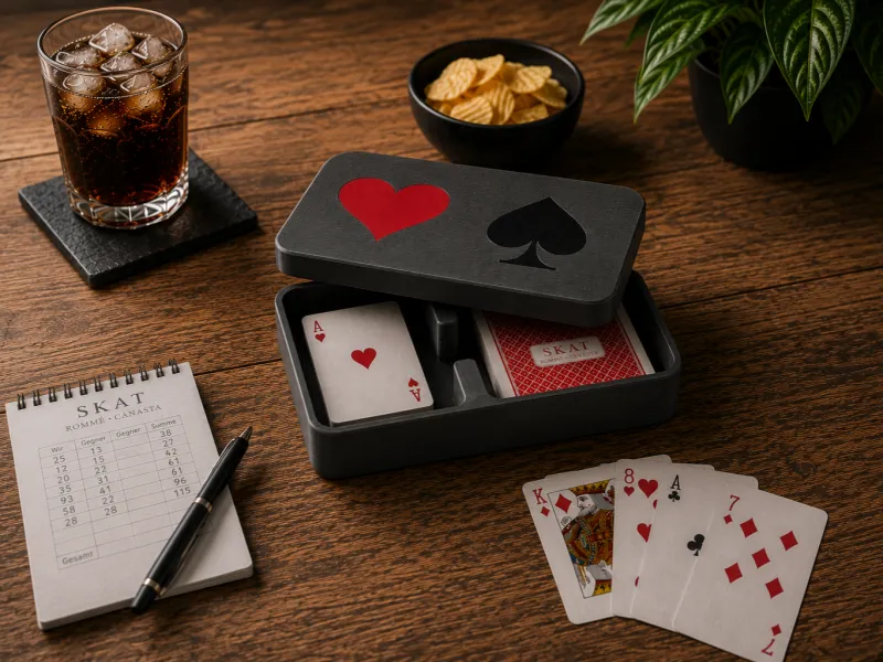 MagCase – Magnetische Doppeldeck-Spielkartenbox
