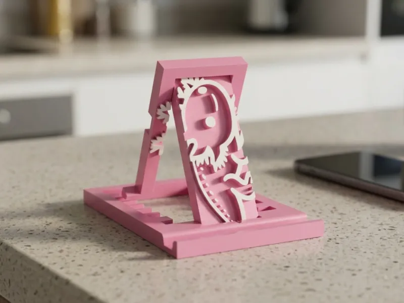 Articulated Axoloytl phone stand