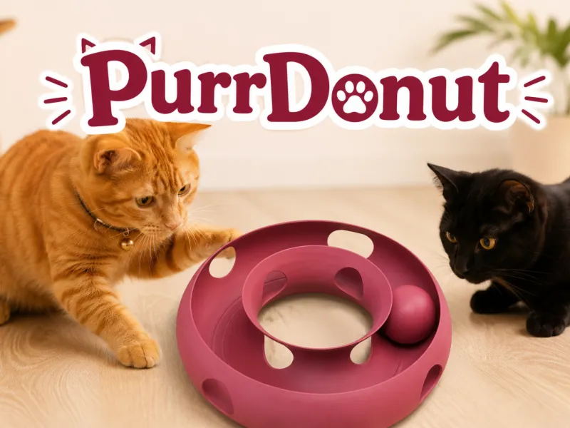 PURR donut ring ball cat toy