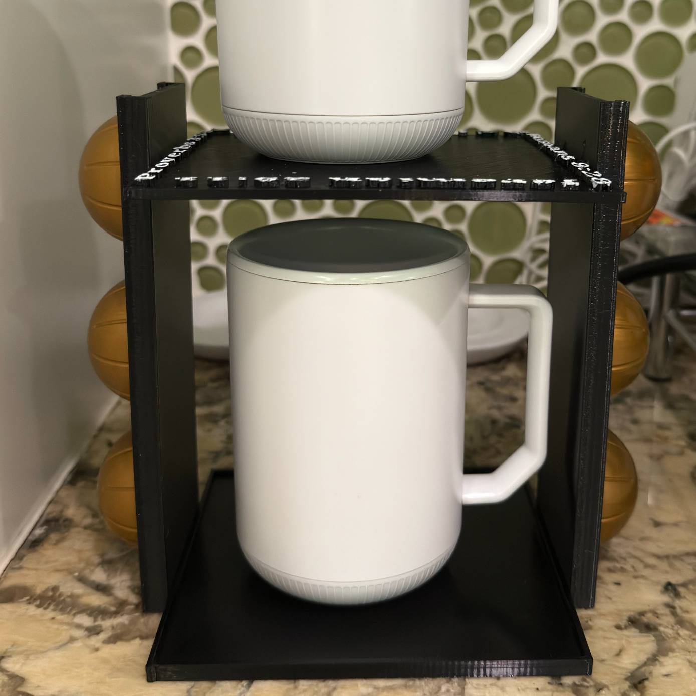 Nespresso Vertuo Coffe pods and cup holder