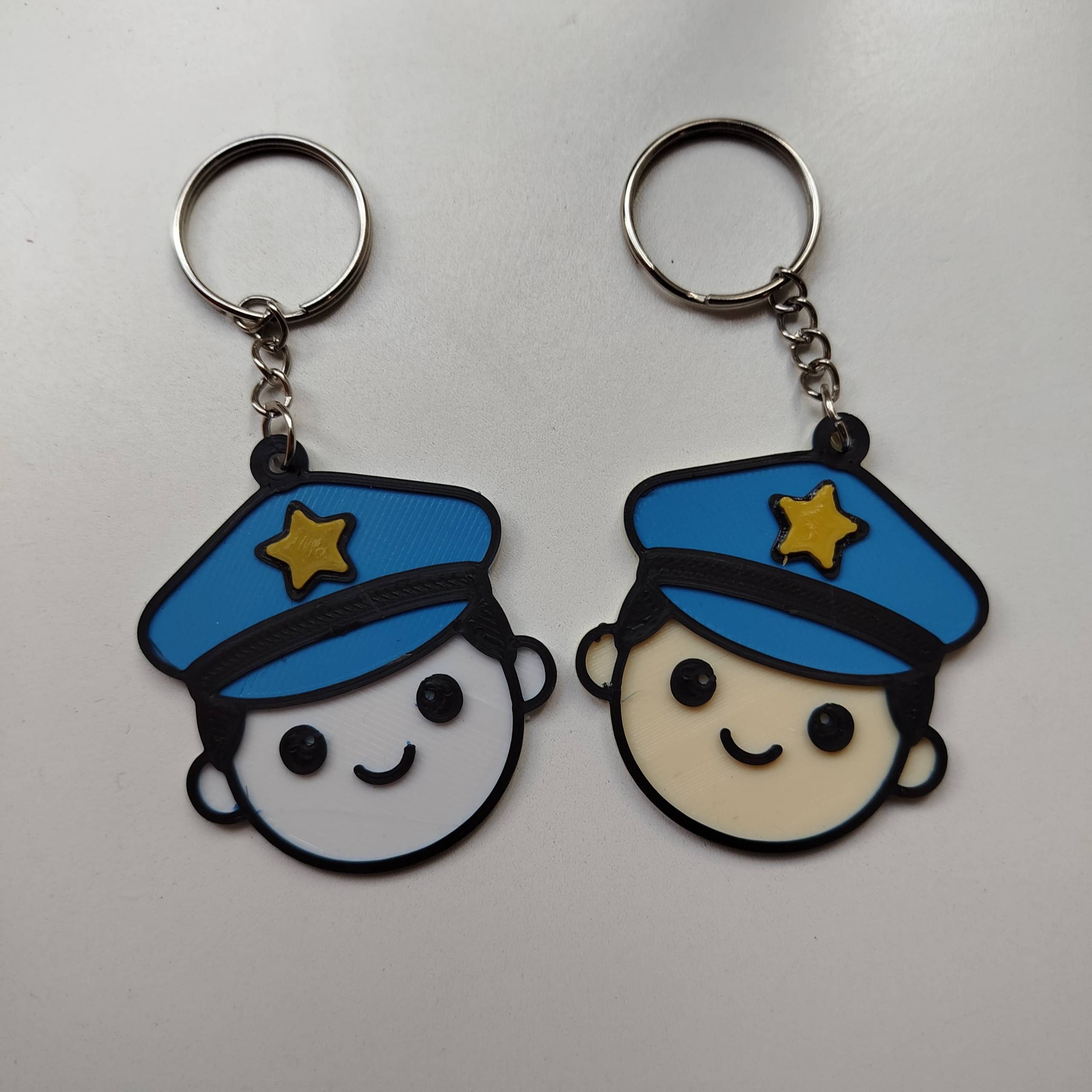 3D Police Keychain - STL File
