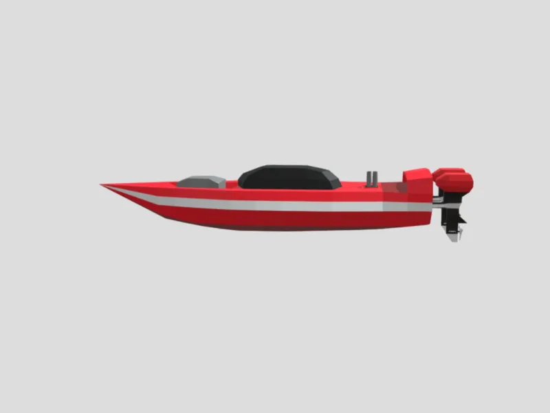 Low Pixel Racing Boat
